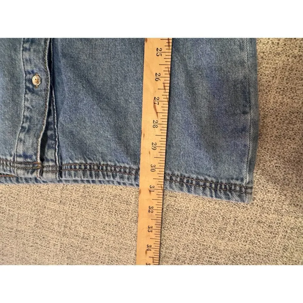 Levi's Big Girls Utility Buttoned Denim Dress Organic Belt Waist XL (13-15 yrs)